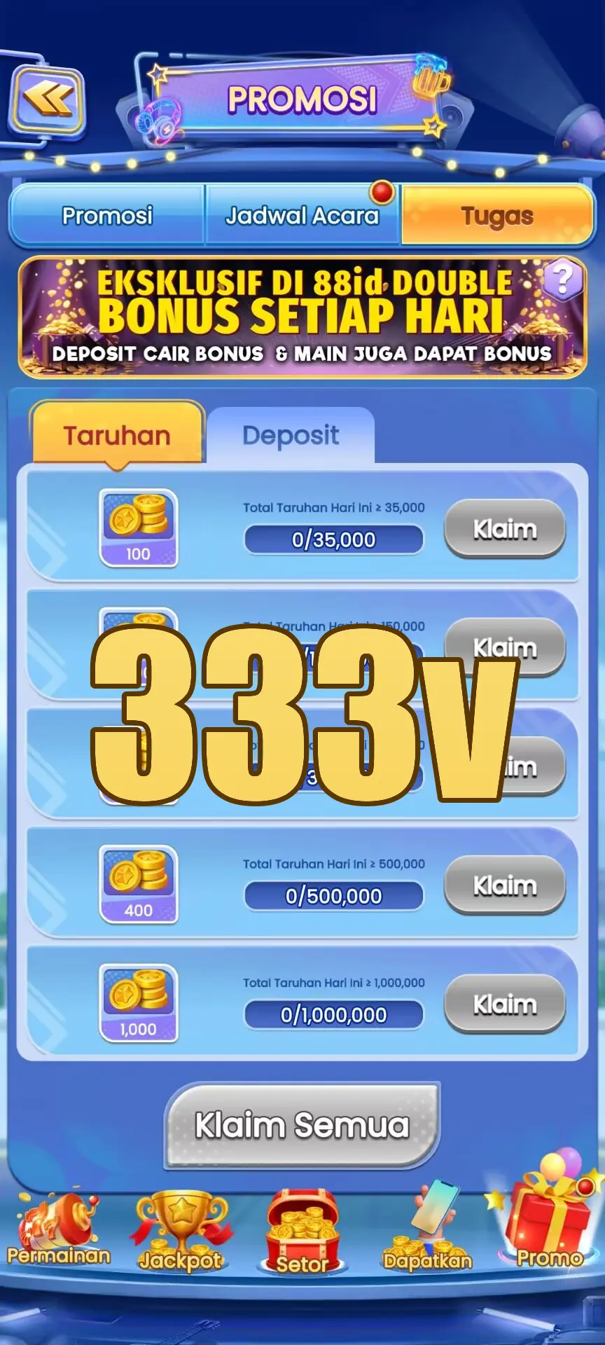 333v Tangkapan Layar - APK Resmi